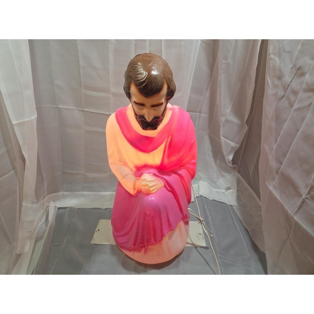 Vintage Empire Blow Mold Christmas Lighted 28" Tall Joseph Kneeling